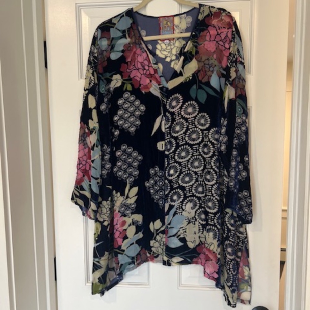 Gorgeous Johnny Was Velvety Burnout Kimono